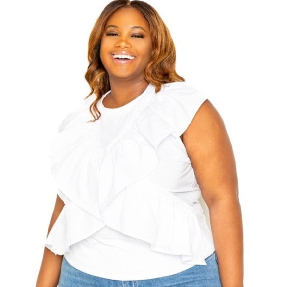 Tops - Butterfly Ruffle Top-LAST ONE